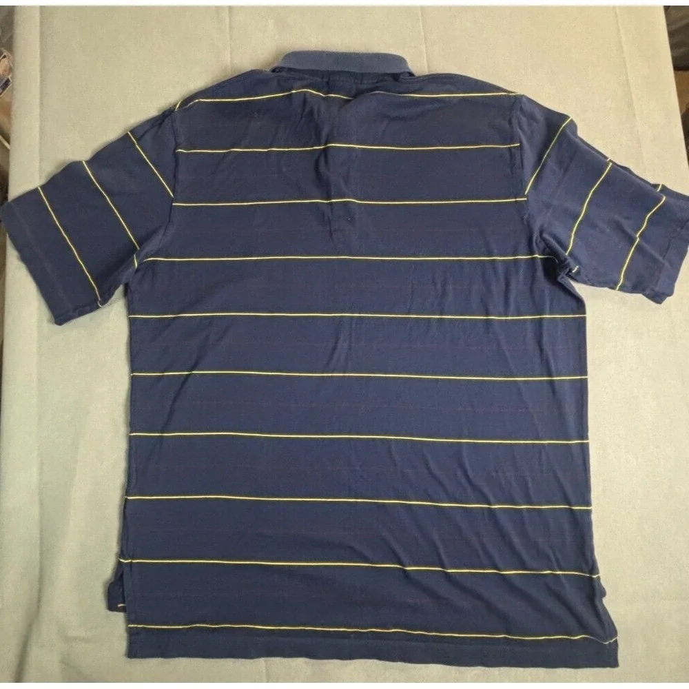 Ralph Lauren Polo Shirt Men's L Blue 100% Cotton Collared Short Sleeve